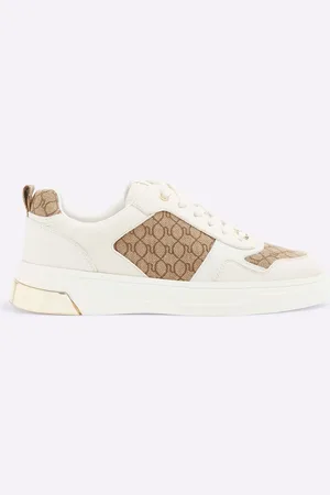 River Island Lace up Monogram Trainerseu37