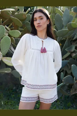 Threadbare 100% Cotton Embroidered Pull On Shorts42