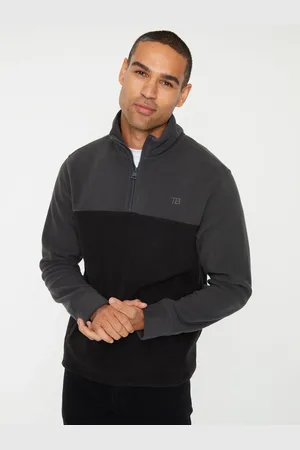 Threadbare Pull polaire à deux tons avec fermeture à glissière quart de tourXL