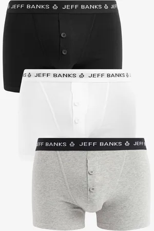 Jeff Banks Boxer classique à braguette boutonnée 3 LotXL