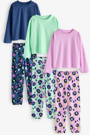 Next Imprimé animal 100% Cotton survêtements Pyjamas 3 Lot (3-16ans)8 ans (128 cm)