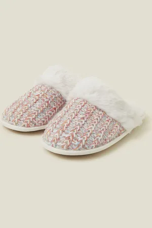 Accessorize Mules en tricot de fausse fourrure - PantouflesM