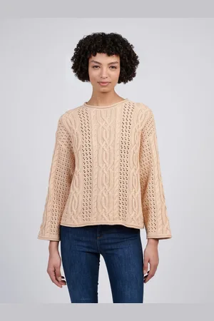 U.S. Polo Assn. U. S. Polo Assn Womens Chunky Cable Open Knit 100% Cotton Jumperxsmall