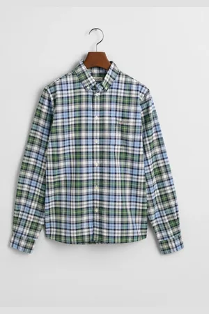 GANT Regular Fit Checked Archive 100% Organic Cotton Oxford Shirt15 ans (170cm)
