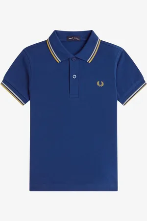 Fred Perry Kids Cobalt Blue Twin Tipped 100% Cotton Polo Shirt11 - 12 ans (146 - 152cm)
