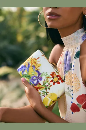 Next Pochette Kew Gardens en satinun