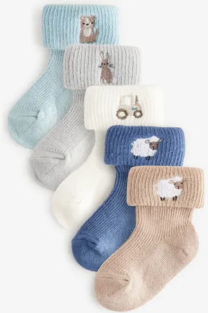 Next Chaussettes à roulettes brodées 5 Lot (0mths-2yrs)6 - Mois 12 (68 - 80cm)