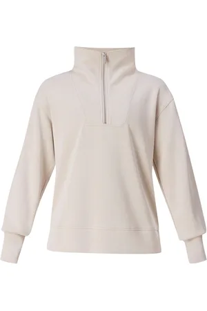 Sweaty Betty Sand Wash Half Zip Longline SweatshirtGrand