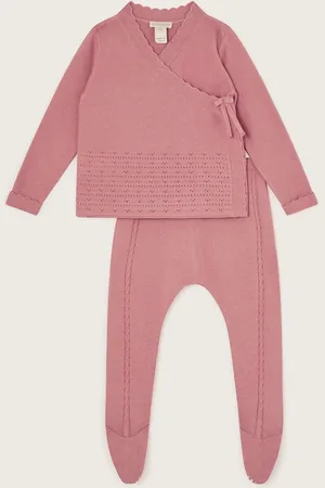 Monsoon Newborn Knit 100% Cotton Cardigan and Leggings Set8086cm