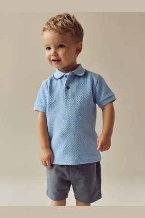 Next Ensemble polos et shorts en coton texturé Manches Courtes (3mois-7ans)9298cm