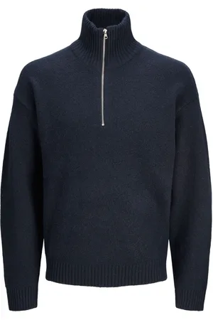 JACK & JONES Tirette de fermeture à glissière quart de cercle en tricotXL