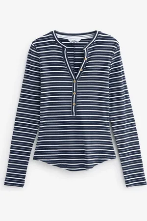 Next Haut Henley à manches longues côtelé avec boutons54
