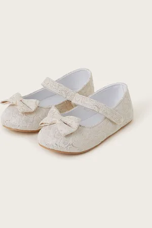 Monsoon Baby Jacquard Bow Walkers Shoesr. u.4eu205