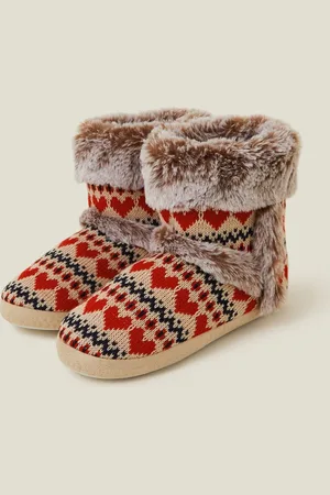 Accessorize Bottes en fausse fourrure Motif Fair IsleS
