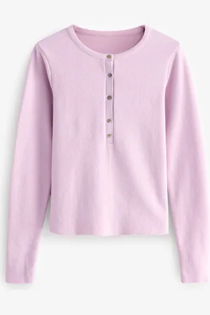 Next Cosy Soft Touch Rib Button Neck Henley Jumper TopXXL