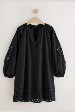 Next Long Sleeve Broderie Summer Mini DressXS - Regular