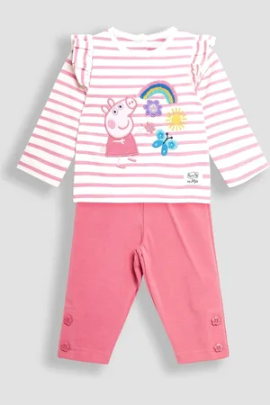 JoJo Maman Bébé Peppa Pig Ensemble Appliqué Top & Leggings6 - Mois 12 (68 - 80cm)