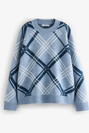 Next Seam Detail Crew Neck Jumper with WoolL Reg