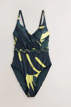 Next Maillot de bain enveloppant avec contrôle du ventre Ceintures tressées54