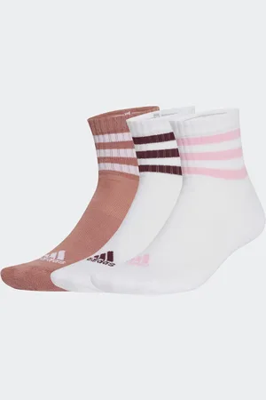 adidas Vêtements de sport rembourrés à 3 bandes Chaussettes mi-longues 3 pairesUK 2 - 3.5