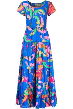 Joe Browns Tropical Print Crinkle 100% Cotton Dress42petite