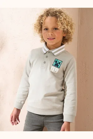 Angel & Rocket Minecraft Polos en rugby délavé 100% coton7 - 8 ans (122 - 128cm)
