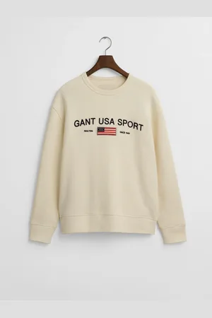 GANT Graphic Crew Neck 100% Cotton Sweaterlarge