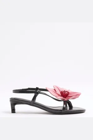 River Island 3D Flower Kitten Heel Sandalseu37