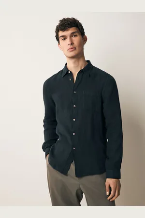 Paul Smith Blue Long Sleeve 100% Linen ShirtMédium