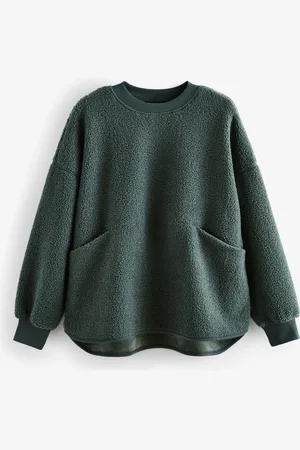 Next Imprimé coupe décontractée Teddy Borg Polaire Velours côtelé dos long Sweat col rondXL - Regular