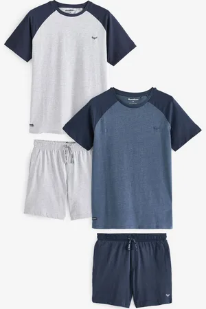 Threadbare Ensemble de pyjamas Manches courtes en coton mélangé 2 PackMédium