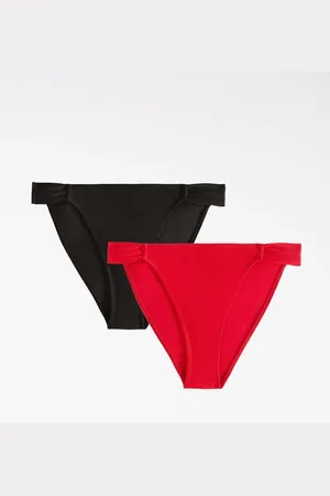 Friends Like These Pleated Triangle Tie Back Bikini Bottoms 2 Pack40