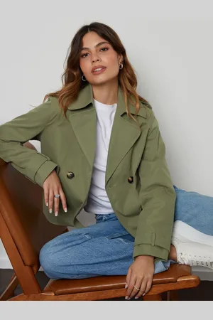 Threadbare Double boutonnage Raccourci Trench Veste42