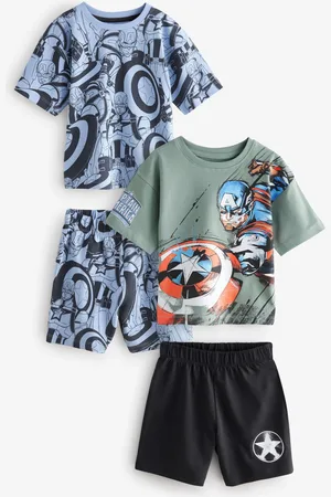 Next License Captain America 100pyjama court % coton 2 lot de (3-14ans)128134cm