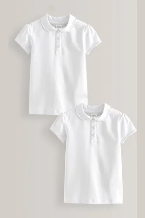 Next Coton Extensible Frill Col School Polo Hauts 2 Lot (3-16yrs)5 ans (110cm)