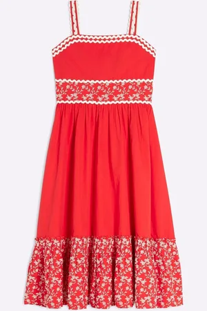 River Island Girls Embroidered 100% Cotton Maxi Dress152158cm