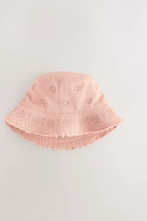 Next 100% Cotton Broderie Anglais Flower Bucket Hat (3mths-16yrs)166168cm