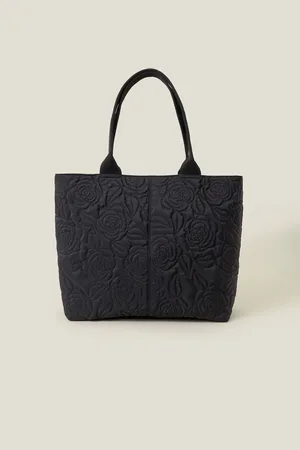 Accessorize Floral Quilted Nylon Tote BagUn an