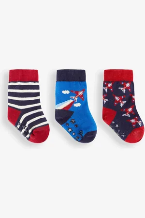 JoJo Maman Bébé Paquet de 3chaussettes Rouge Arrows1 - 2 ans (80 - 92cm)