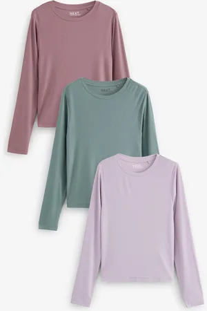 Next Soft Touch Ribbed Long Sleeve T-Shirts with TENCEL Lyocell 3 PackS