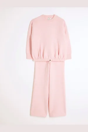 River Island Girls Bubble Hem Wide Leg Trousers Set122128cm