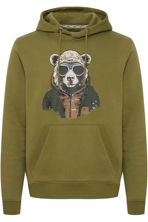 Blend Olive Animal Sweat-shirt imprimé à capucheXXL