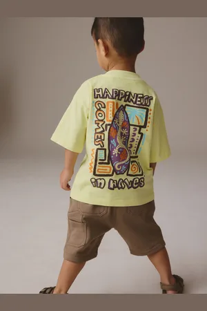 Next Short Sleeve 100% Cotton T-Shirt & Carpenter Shorts Set (3mths-7yrs)2 - 3 ans (92 - 98cm)