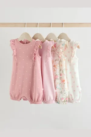Next Lot 4 barboteuses % coton imprimées Bébé 1006874cm