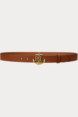 Ralph Lauren Ceintures en cuir lisse marronXL