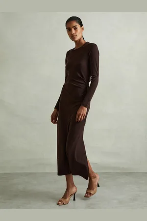 Reiss Peignoir mi-long en laine à fronces SloaneS