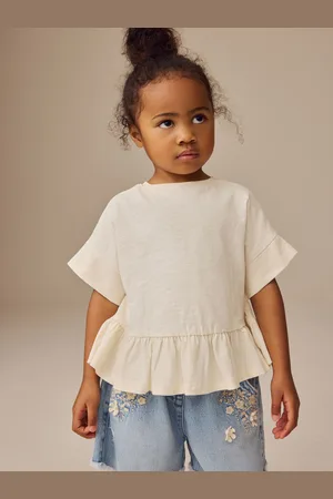 Next Short Sleeve Peplum 100% Cotton T-Shirt (3mths-7yrs)12 - Mois 18 (80 - 86cm)