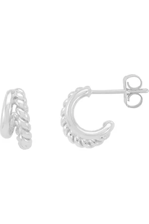 ESTELLA BARTLETT Plain And Twist Double Hoop Earringsun