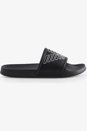Emporio Armani EA7 Large Logo Rubber Black Slidersr. u.7eu41