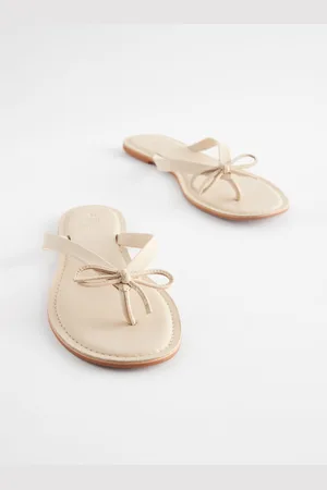 Next Tongs en cuir détail naud Forever Comfort